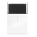 JBJ Rimless Flat Panel AIO 65 Gal. Aquarium and White Stand
